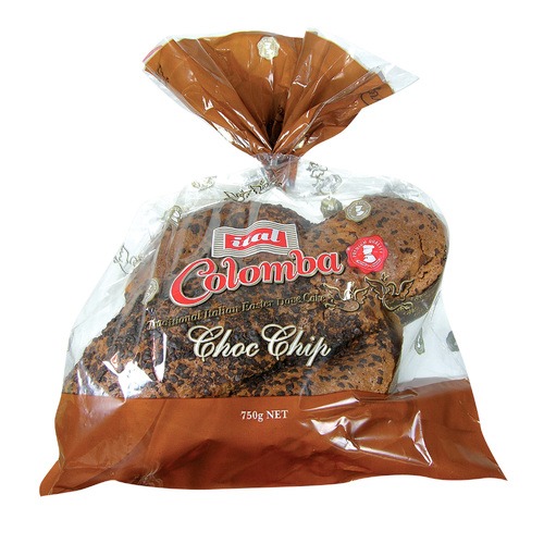 Colomba Easter Cake Choc Chip Fruit 750g in Bag