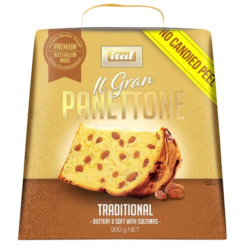 PANETTONE Traditional Buttery & Soft with Sultana 900g